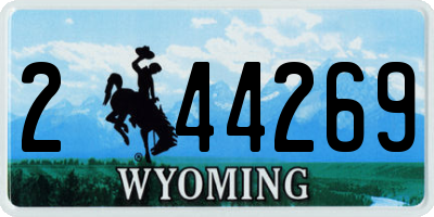WY license plate 244269