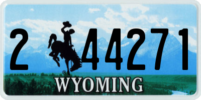 WY license plate 244271