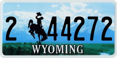 WY license plate 244272