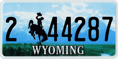 WY license plate 244287