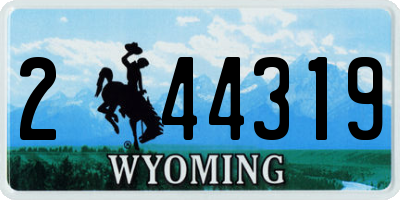 WY license plate 244319