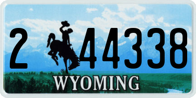 WY license plate 244338