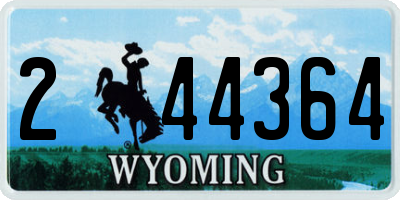 WY license plate 244364