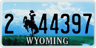 WY license plate 244397