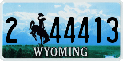 WY license plate 244413