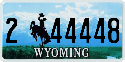 WY license plate 244448