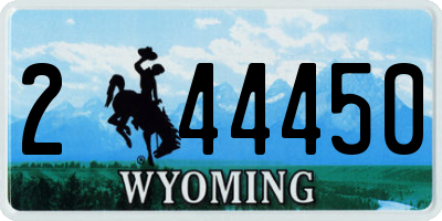 WY license plate 244450