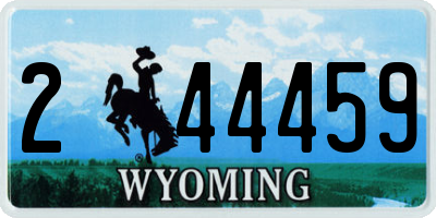 WY license plate 244459