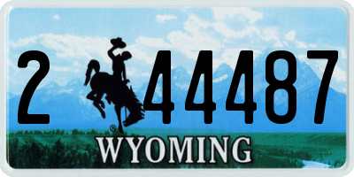 WY license plate 244487