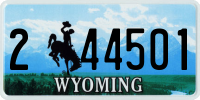 WY license plate 244501