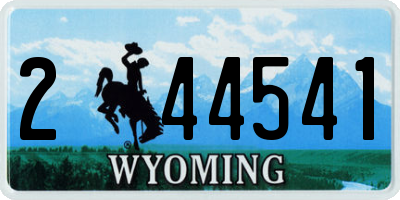 WY license plate 244541