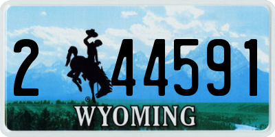WY license plate 244591