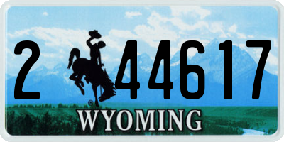 WY license plate 244617