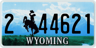 WY license plate 244621