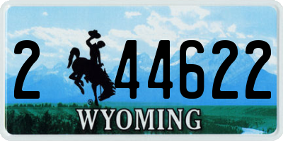 WY license plate 244622