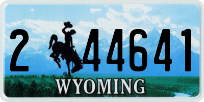 WY license plate 244641