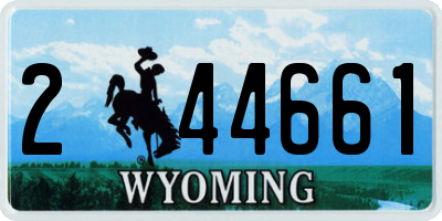 WY license plate 244661