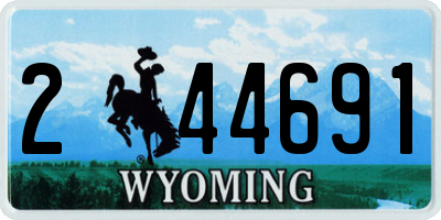 WY license plate 244691