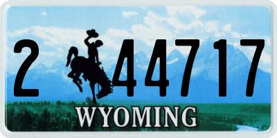 WY license plate 244717