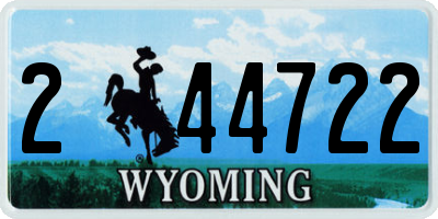 WY license plate 244722