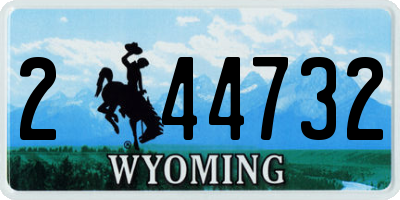 WY license plate 244732