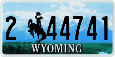 WY license plate 244741