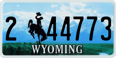 WY license plate 244773