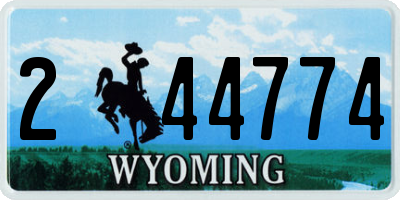 WY license plate 244774