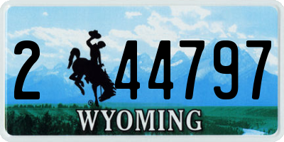 WY license plate 244797