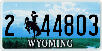 WY license plate 244803