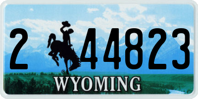 WY license plate 244823