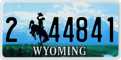 WY license plate 244841