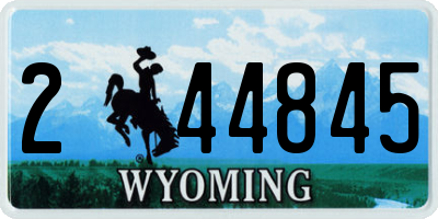WY license plate 244845