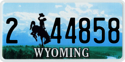 WY license plate 244858