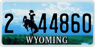 WY license plate 244860