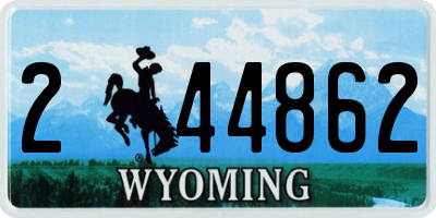 WY license plate 244862