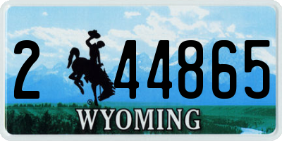 WY license plate 244865