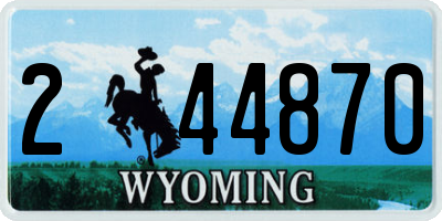 WY license plate 244870