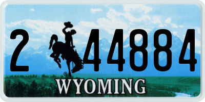 WY license plate 244884