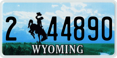 WY license plate 244890