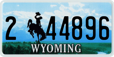 WY license plate 244896