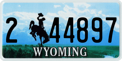 WY license plate 244897