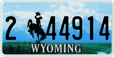 WY license plate 244914