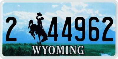 WY license plate 244962