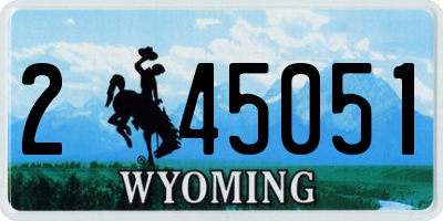WY license plate 245051