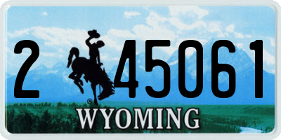 WY license plate 245061