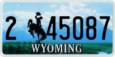 WY license plate 245087