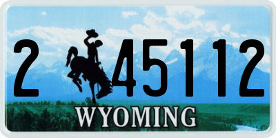 WY license plate 245112