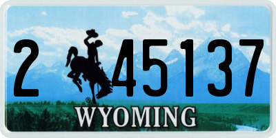 WY license plate 245137