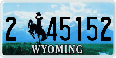 WY license plate 245152